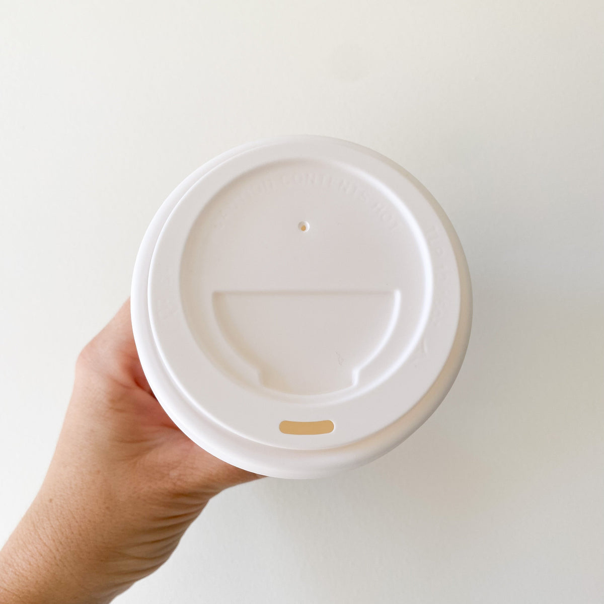 Creative Cafe Co 90mm PP Hot Cup Lids White - Carton 1000