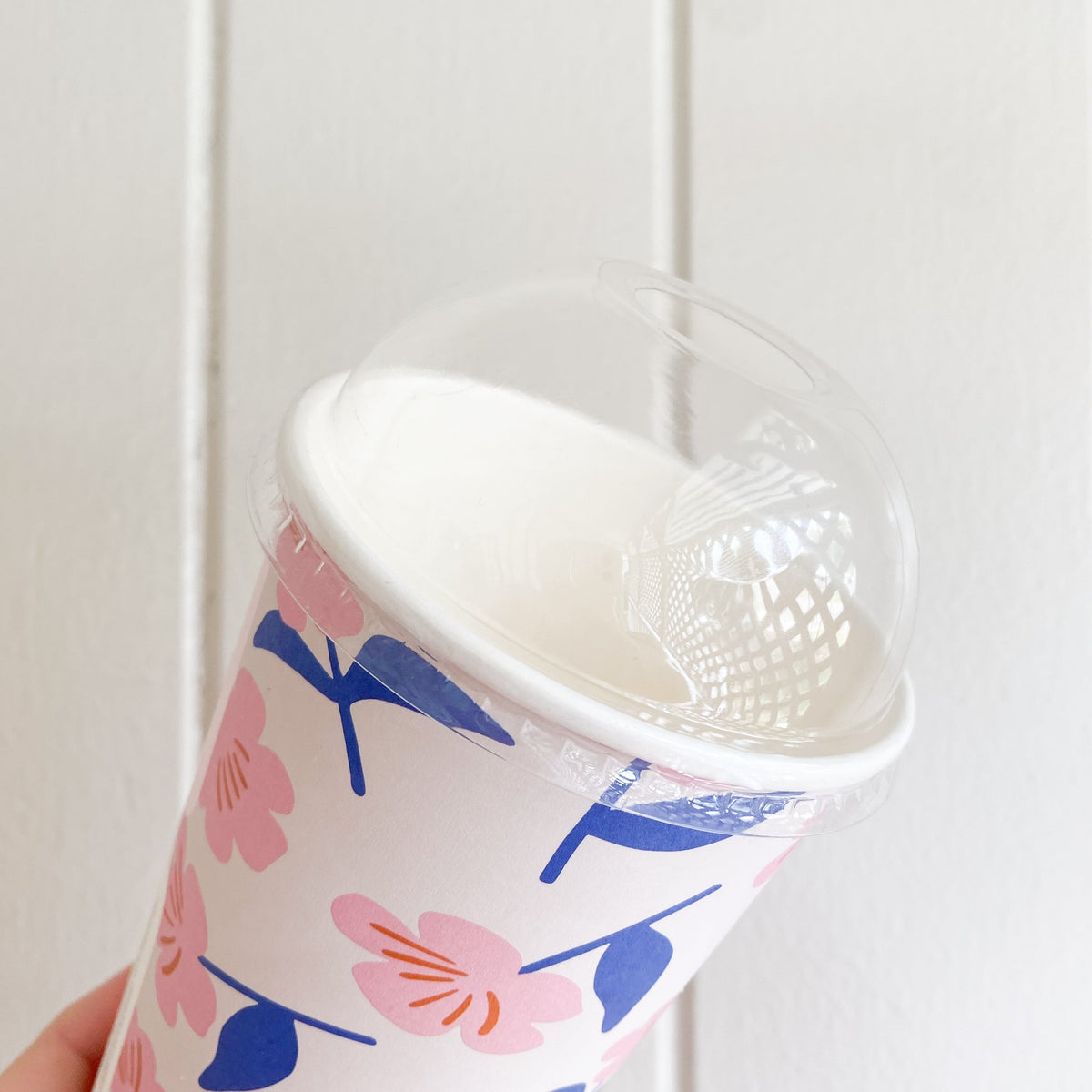 Creative Cafe Co 90mm Clear PET Dome Lids with Straw Hole - Carton 1000