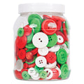 Zart Basics Buttons Christmas Colours Tub of 600g