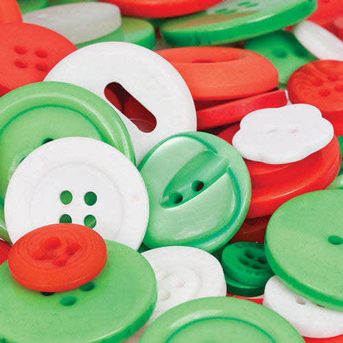 Zart Basics Buttons Christmas Colours Tub of 600g