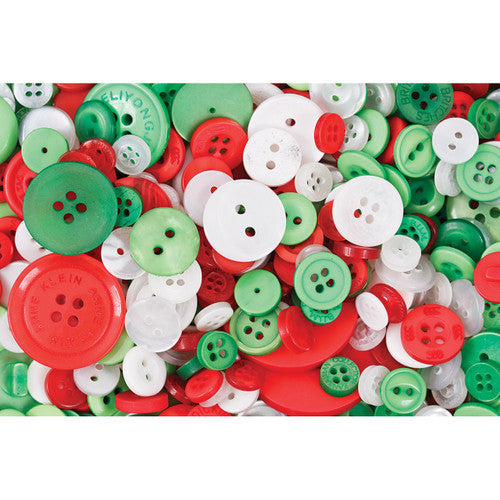 Zart Basics Buttons Christmas Colours Tub of 600g