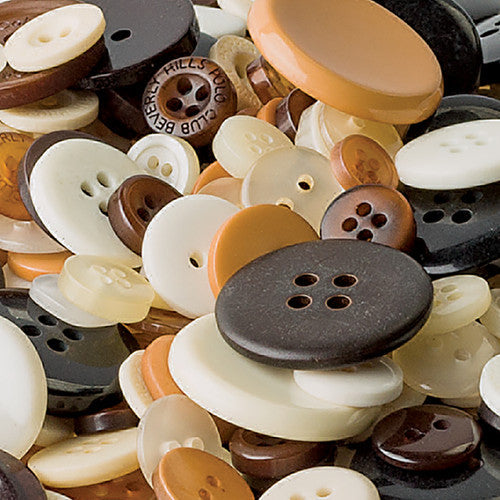 Zart Basics Buttons Natural Colours Tub of 600g