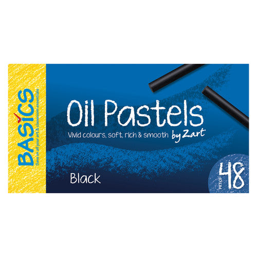 Zart Basics Oil Pastels Large Black Pack of 48