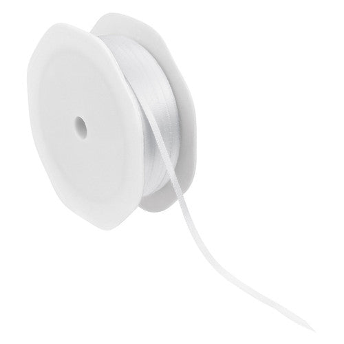 Zart Satin Ribbon White 3mm x 25m