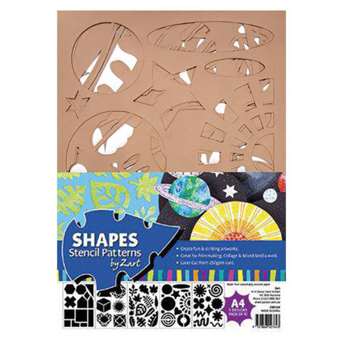 Shape Stencils A4 10 Sheets