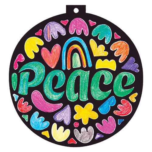 Stained Glass Wellbeing Baubles Pack of 12