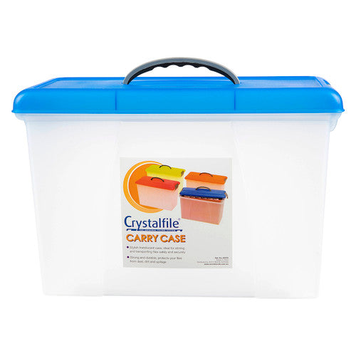 Crystalfile Carry Case 18L Blue Lid Clear Base