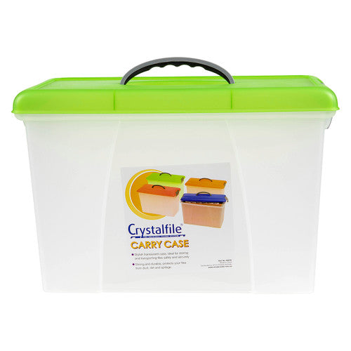 Crystalfile Carry Case 18L Lime Lid Clear Base