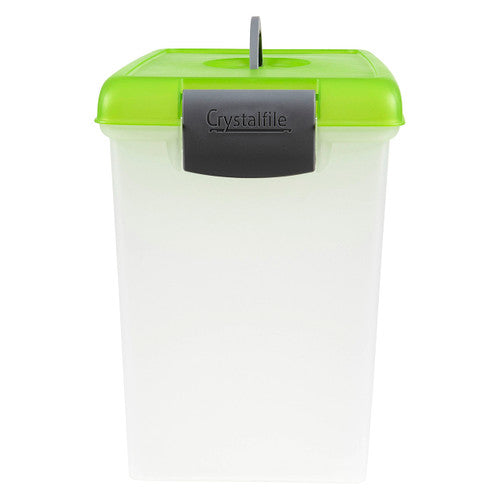Crystalfile Carry Case 18L Lime Lid Clear Base