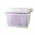 Crystalfile Porta Box 32L with 10 Suspension Files Clear Pack of 6