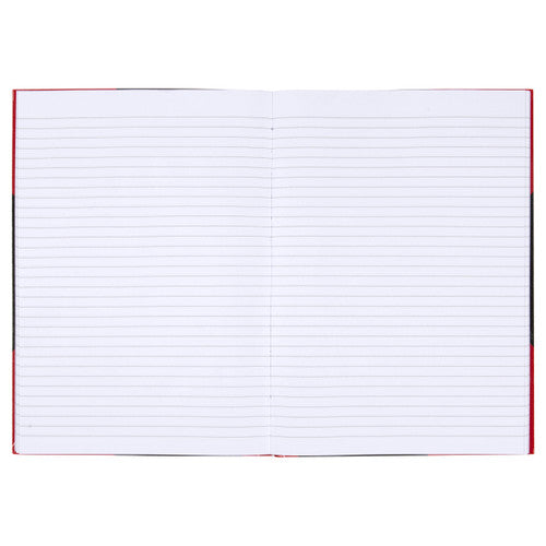 Cumberland Black and Red Notebook Gloss Cover A4 150 Leaf