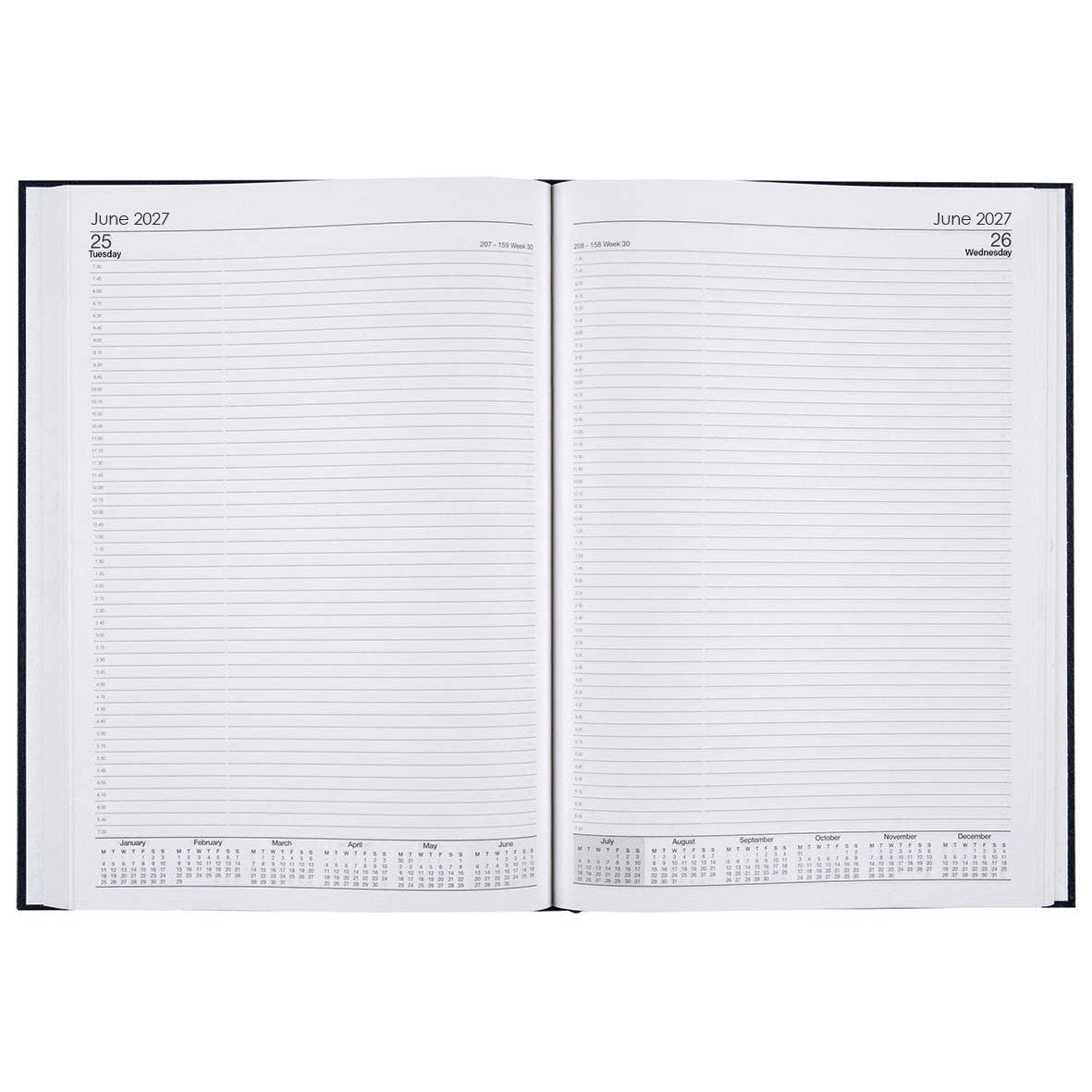Cumberland Casebound Diary 2027 A4 Day To A Page Black