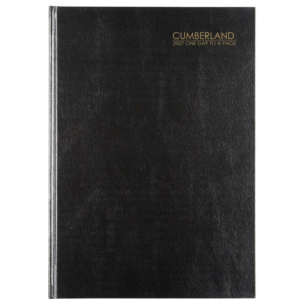 Cumberland Casebound Diary 2027 A5 Day To A Page Black