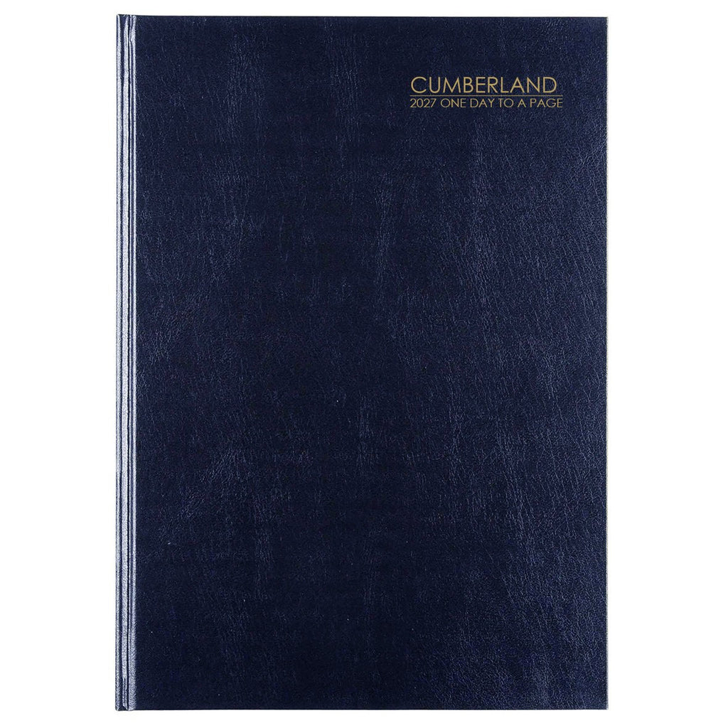 Cumberland Casebound Diary 2027 A5 Day To A Page Blue