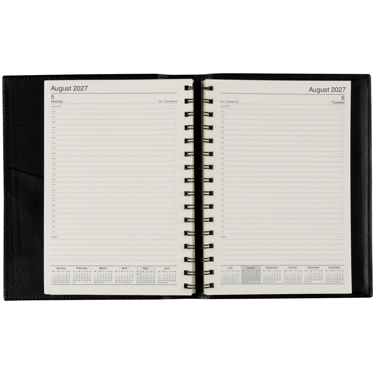 Cumberland Norwich Diary 2027 A5 Day To A Page Black