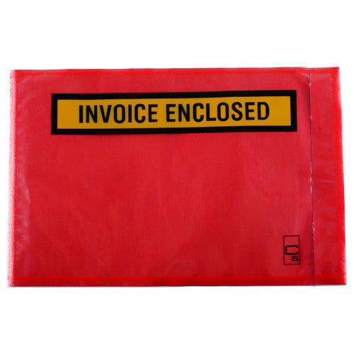 Cumberland Packaging Envelope Invoice Enclosed Red Backing 175 x 115mm Box of 1000