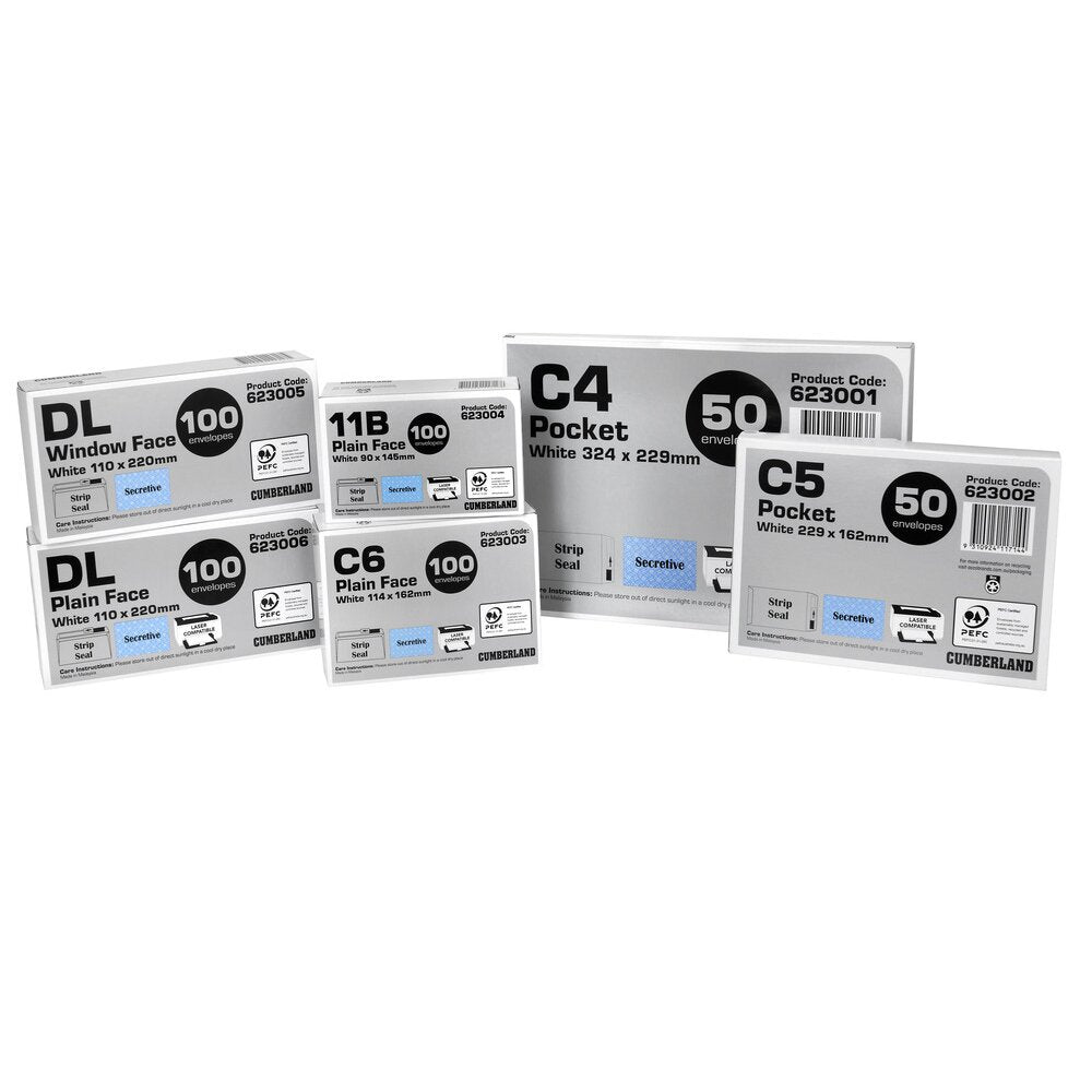 Cumberland Strip Seal Pocket Envelope C5 White Pack of 25