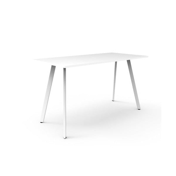 Rapidline Eternity High Bar Table 1500 x 750 x 1050mm Natural White / White Satin