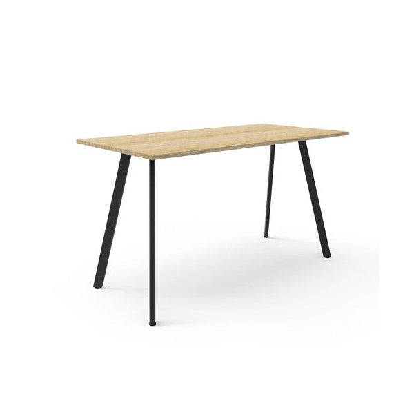 Rapidline Eternity High Bar Table 1800 x 750 x 1050mm Natural Oak / Black Satin