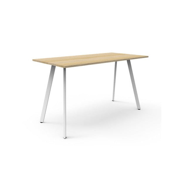 Rapidline Eternity High Bar Table 1800 x 900 x 1050mm Natural Oak / White Satin