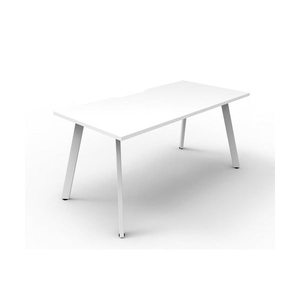 Rapidline Eternity Single Sided Workstation 1500 x 750mm Natural White / White Satin