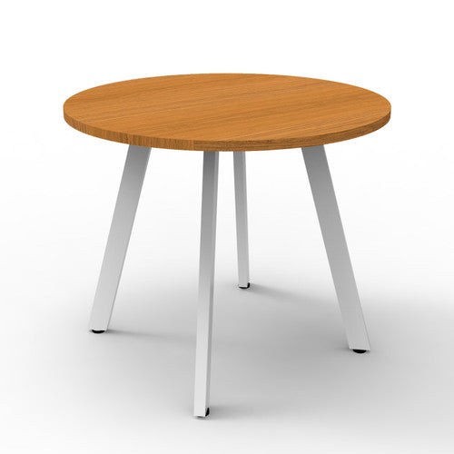Rapidline Eternity Round Meeting Table 1200mm Diameter Beech / White