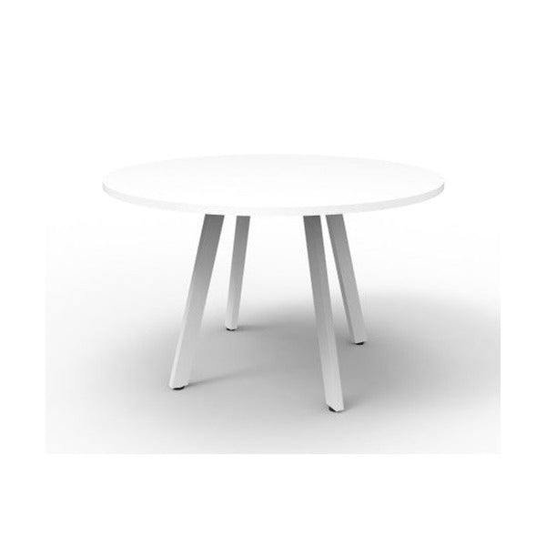 Rapidline Eternity Round Meeting Table 900mm Diameter Natural White / White