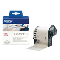 Brother DK-22113 62mm x 15.24m Black on Clear Continuous Film Label Roll