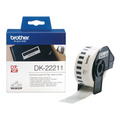 Brother DK-22211 29mm x 15.24m Black on White Continuous Film Label Roll
