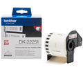 Brother DK-22251 62mm x 15.24m Black and Red Continuous Label Roll
