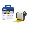 Brother DK-44605 62mm x 30.48m Black on Yellow Removable Paper Label Roll