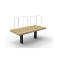 Rapidline Rapid Infinity Desk Mounted Shelf Bolt Through Fixing Natural Oak / Black Satin