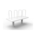 Rapidline Rapid Infinity Desk Mounted Shelf Bolt Through Fixing Natural White / White Satin