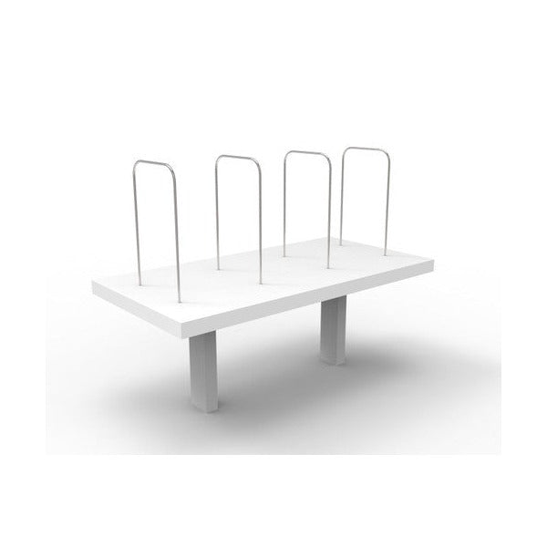 Rapidline Rapid Infinity Desk Mounted Shelf Bolt Through Fixing Natural White / White Satin