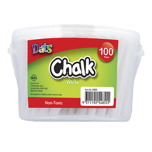 Dats White Chalk Bucket 100 Pack