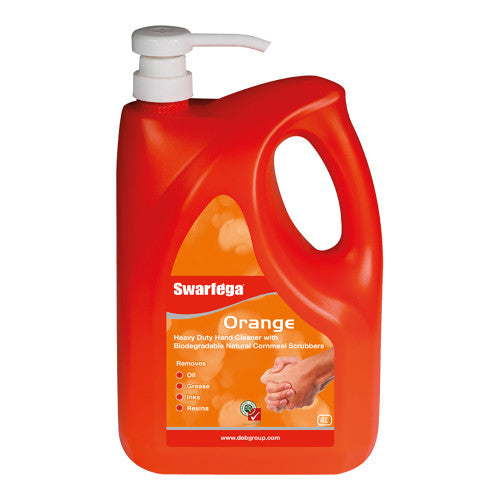 Deb Swarfega Orange Heavy Duty Hand Cleaner Pump 4L Pack of 4