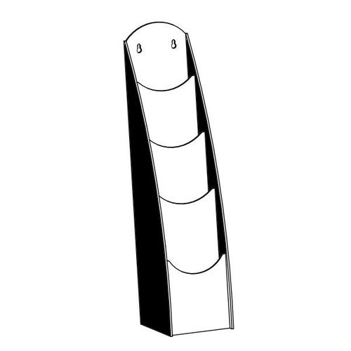 Deflecto 4 Pocket 4 Tier Premium Brochure Holder DL