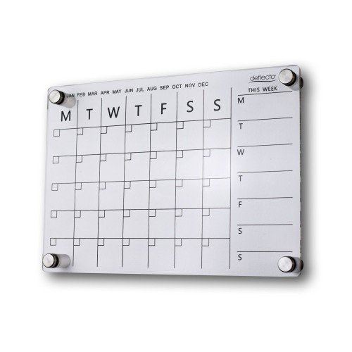 Deflecto Acrylic Wall Planner A3 Wall Mounted 420 x 297mm