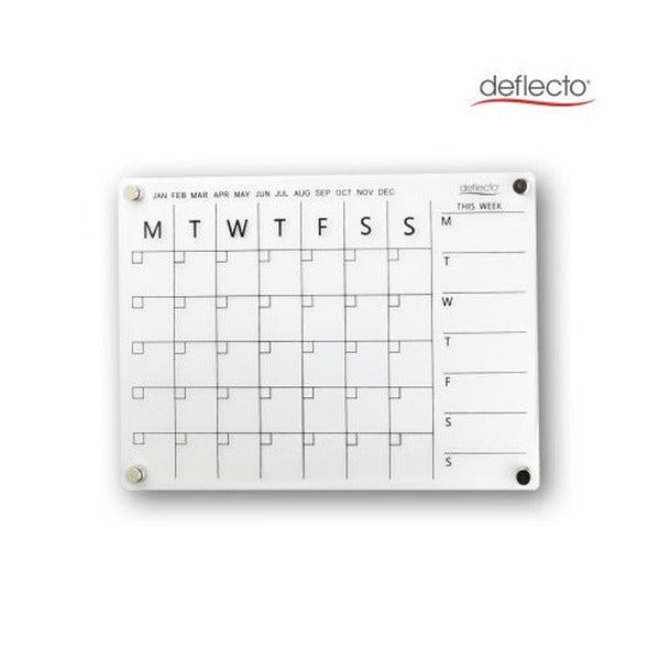 Deflecto Acrylic Wall Planner A4 Magnetic 297 x 210mm