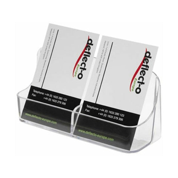 Deflecto Business Card Holder 2 Pocket Portrait