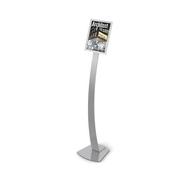 Deflecto Contemporary Sign Stand A4 Silver