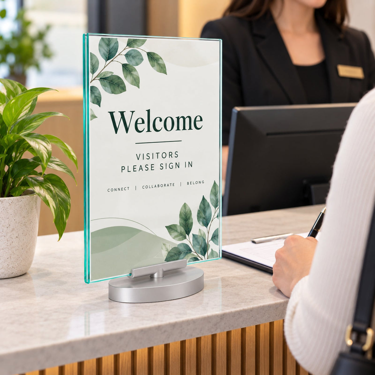 Deflecto Double Sided Rotating Sign Holder A4 Portrait