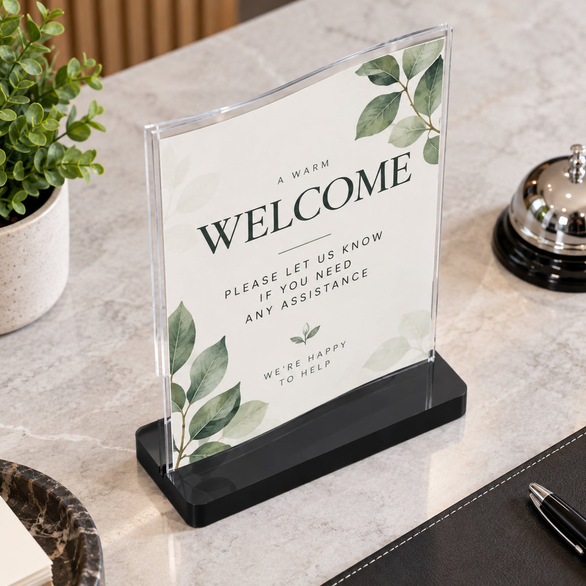 Deflecto Double Sided Wavy Sign Holder A5 Portrait