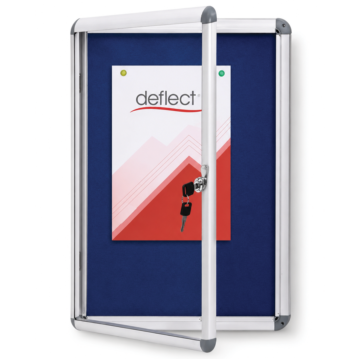 Deflecto A3 Silver Lockable Felt Notice Board