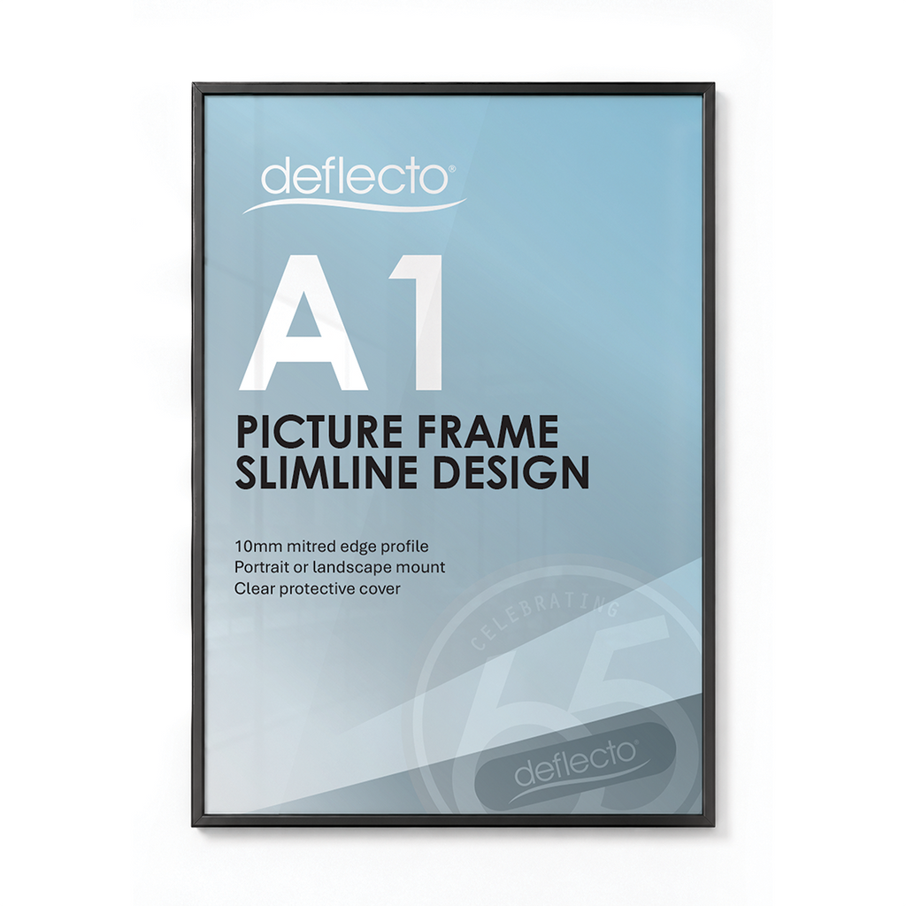 Deflecto A1 Black Picture and Certificate Frame