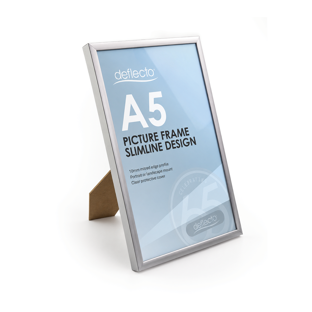 Deflecto A5 Silver Picture and Certificate Frame