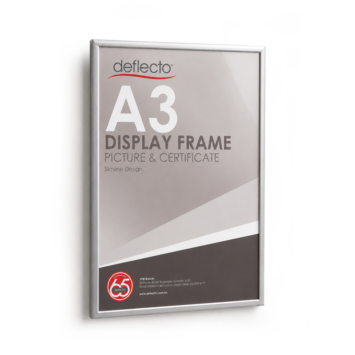 Deflecto A3 Silver Picture and Certificate Frame