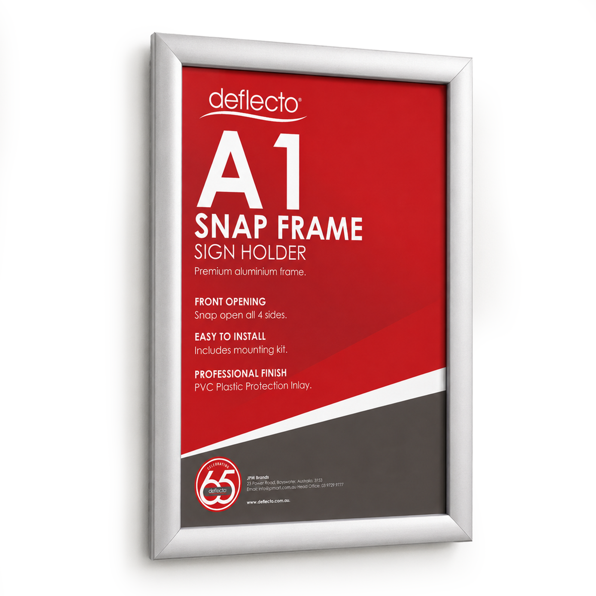 Deflecto A1 Silver Snap Frame 32mm Profile