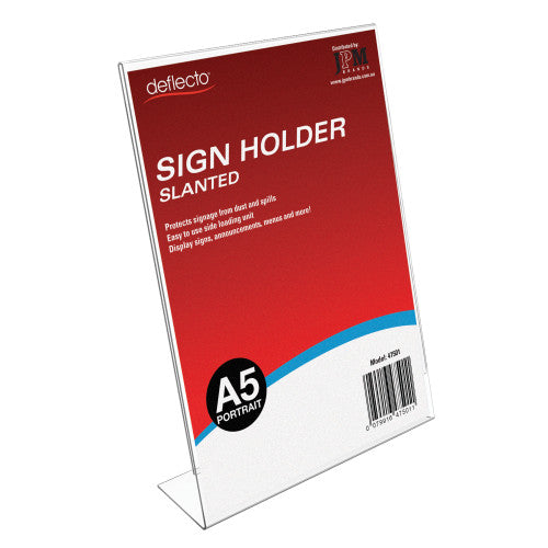 Deflecto Slanted Sign Holder A5 Portrait