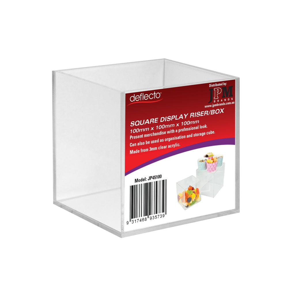 Deflecto Square Display Box 100mm
